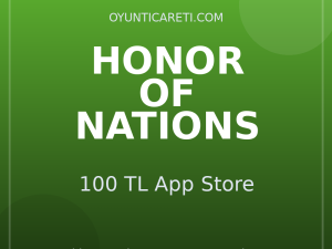 Honor Of Nations 100 TL App Store