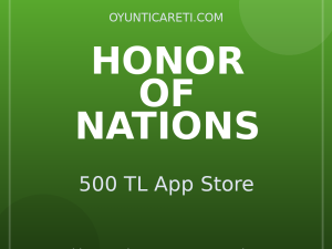 Honor Of Nations 500 TL App Store