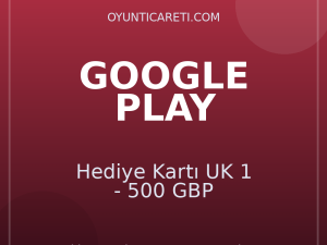 Google Play Hediye Kartı UK 1 - 500 GBP