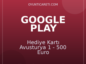 Google Play Hediye Kartı Avusturya 1 - 500 Euro