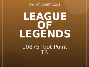 League of Legends 10875 Riot Point TR