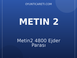 Metin2 4800 Ejder Parası