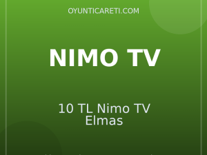 10 TL Nimo TV Elmas