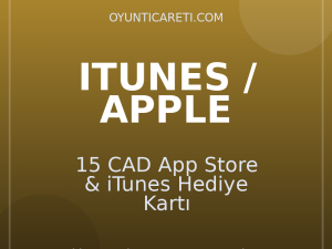 15 CAD App Store & iTunes Hediye Kartı