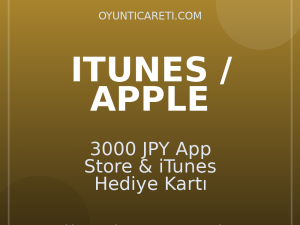 3000 JPY App Store & iTunes Hediye Kartı