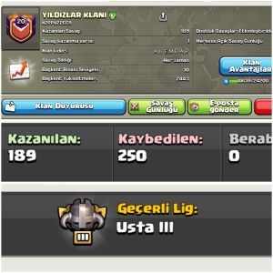20 LEVEL⚡️YILDIZLAR KLANI | USTA LİG KLAN