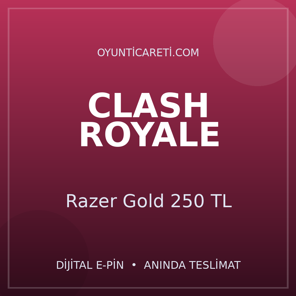 Clash Royale Razer Gold 250 TL