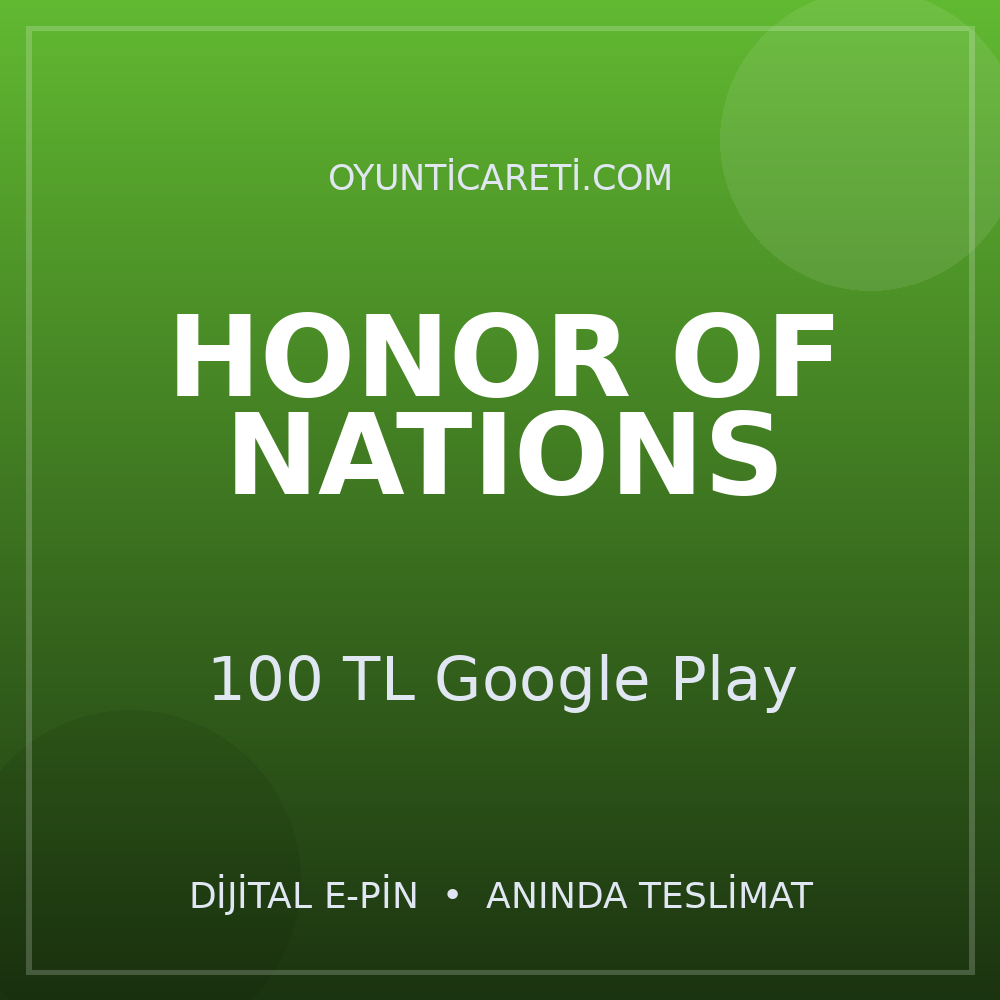 Honor Of Nations 100 TL Google Play