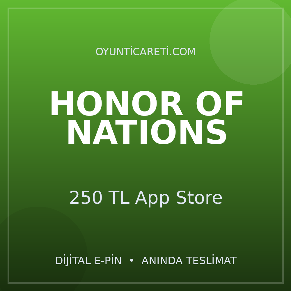 Honor Of Nations 250 TL App Store