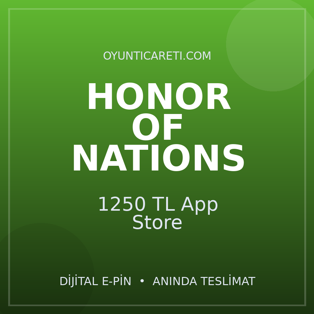 Honor Of Nations 1250 TL App Store