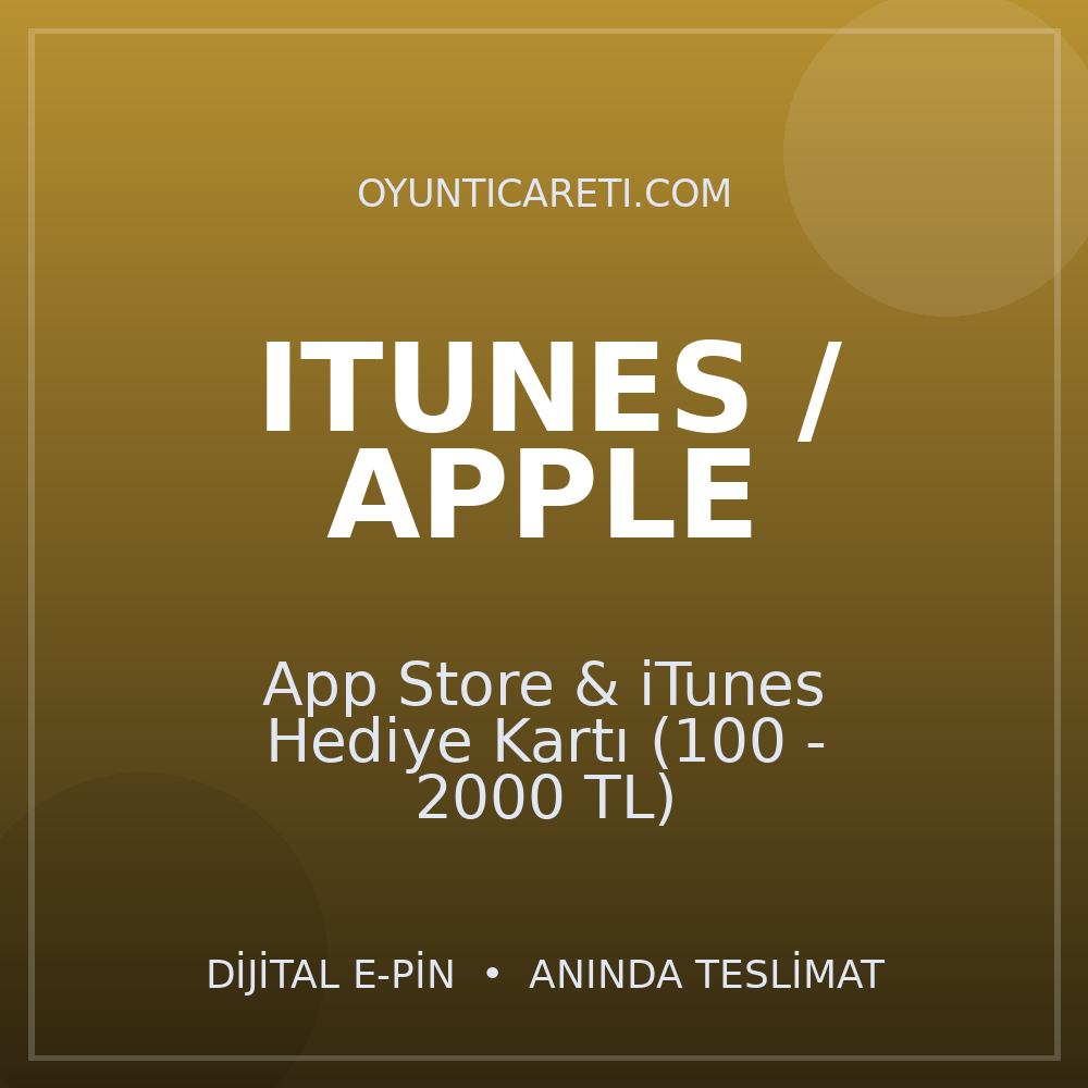 App Store & iTunes Hediye Kartı (100 - 2000 TL)