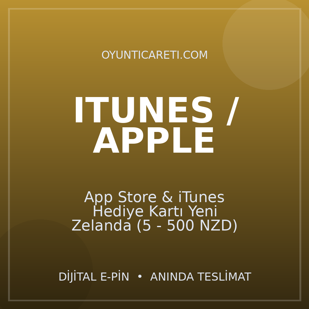 App Store & iTunes Hediye Kartı Yeni Zelanda (5 - 500 NZD)