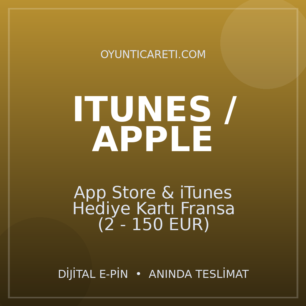App Store & iTunes Hediye Kartı Fransa (2 - 150 EUR)