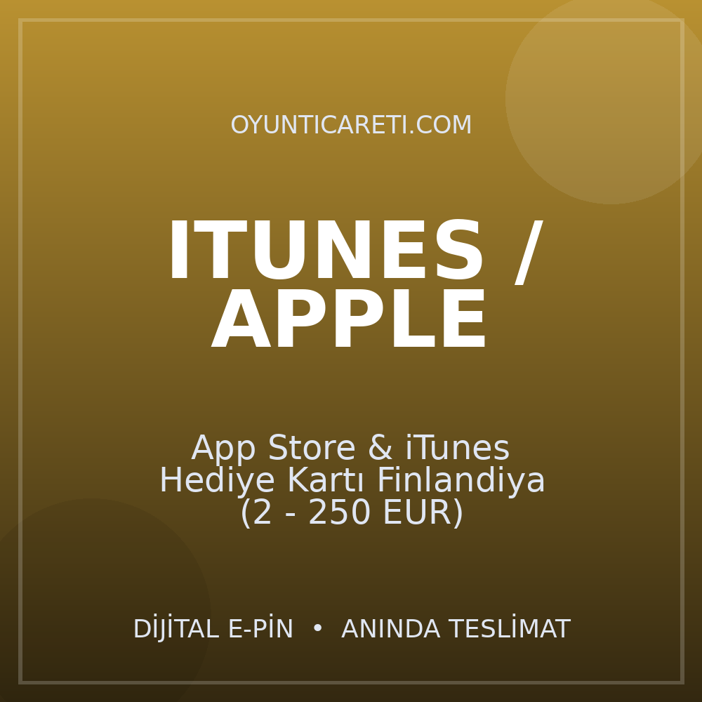 App Store & iTunes Hediye Kartı Finlandiya (2 - 250 EUR)