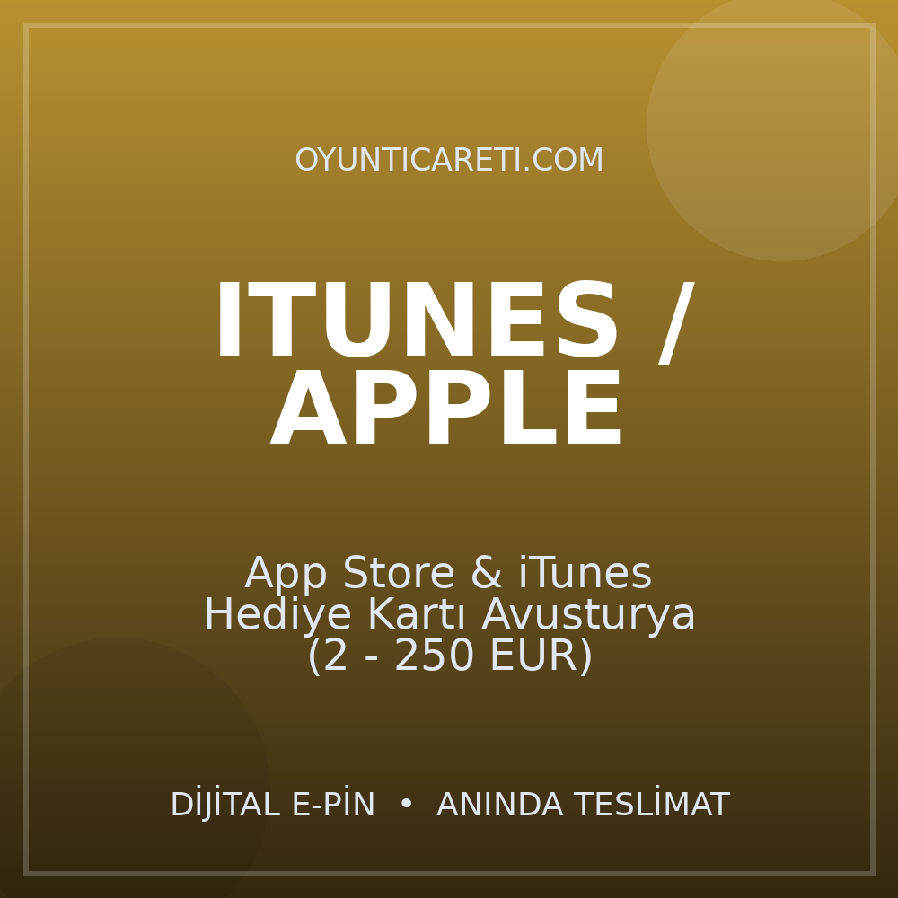 App Store & iTunes Hediye Kartı Avusturya (2 - 250 EUR)
