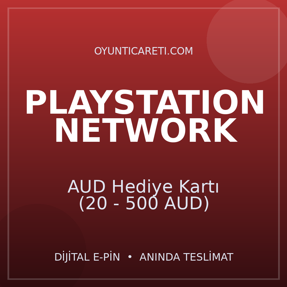 PlayStation AUD Hediye Kartı (20 - 500 AUD)