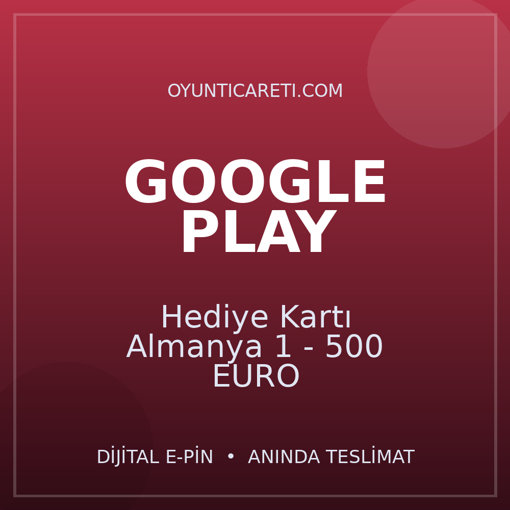 Google Play Hediye Kartı Almanya 1 - 500 EURO