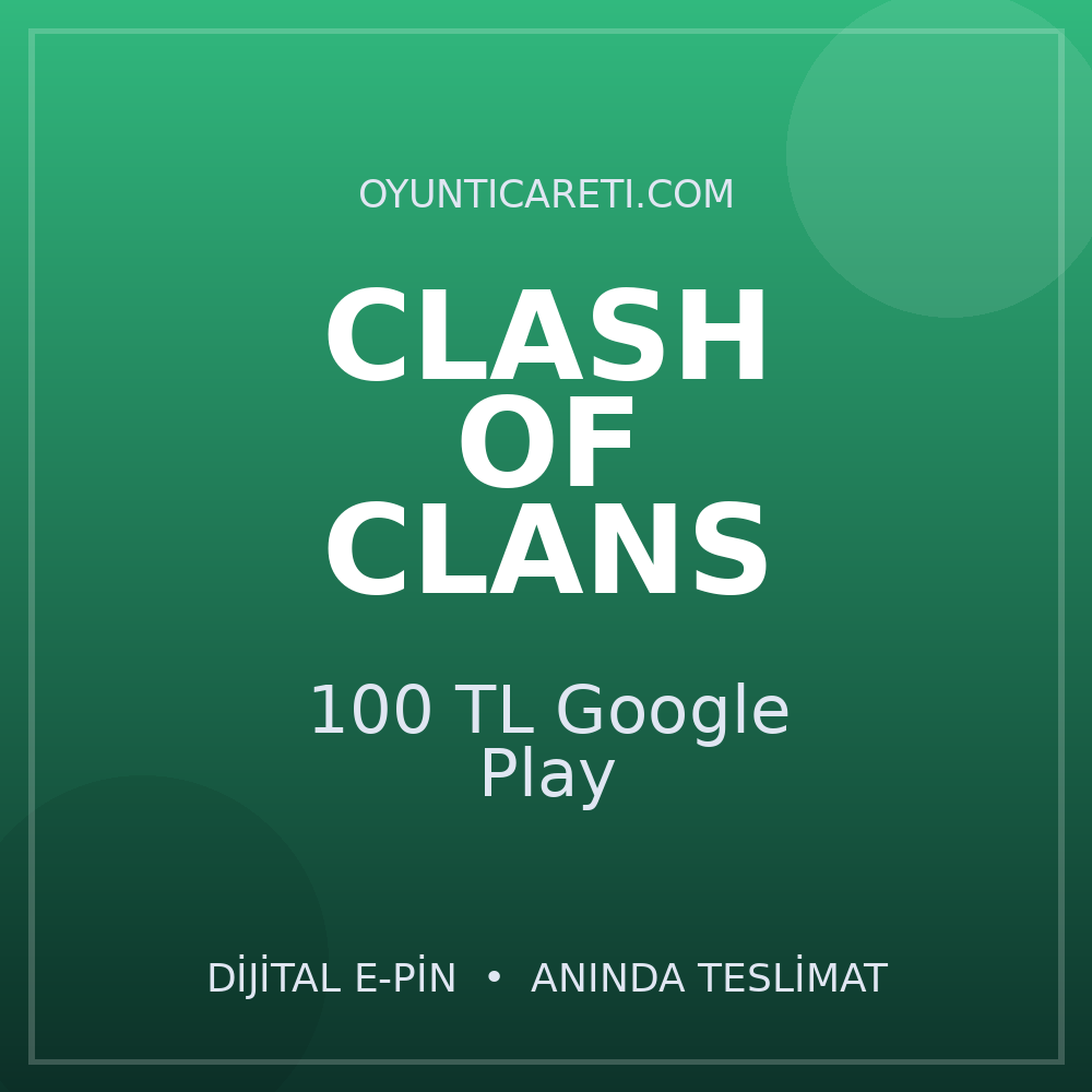 Clash Of Clans 100 TL Google Play
