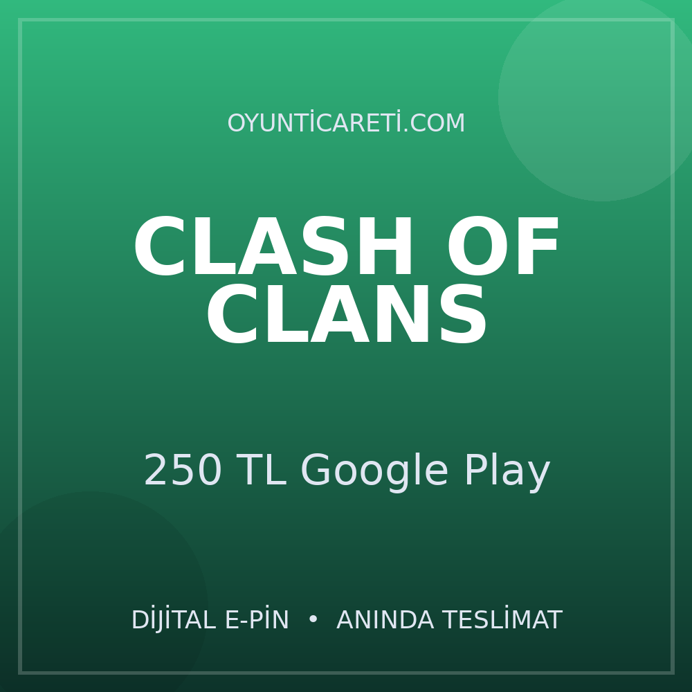 Clash Of Clans 250 TL Google Play