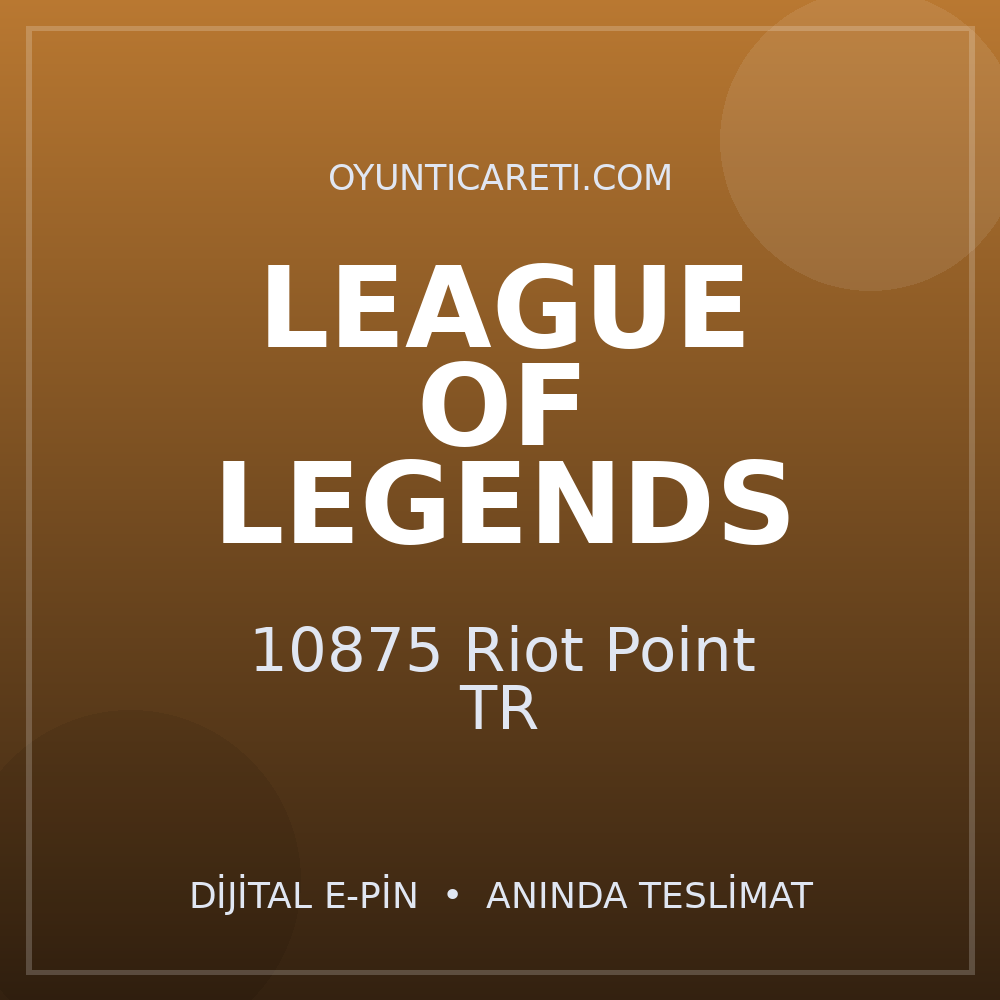 League of Legends 10875 Riot Point TR