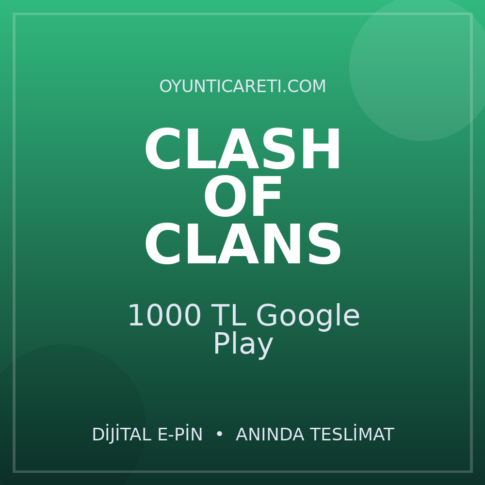 Clash Of Clans 1000 TL Google Play