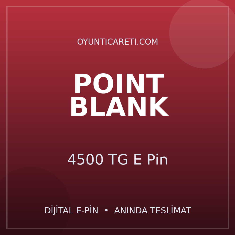 Point Blank 4500 TG E Pin