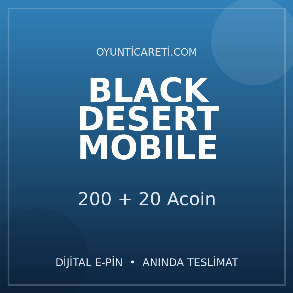 Black Desert 200 + 20 Acoin