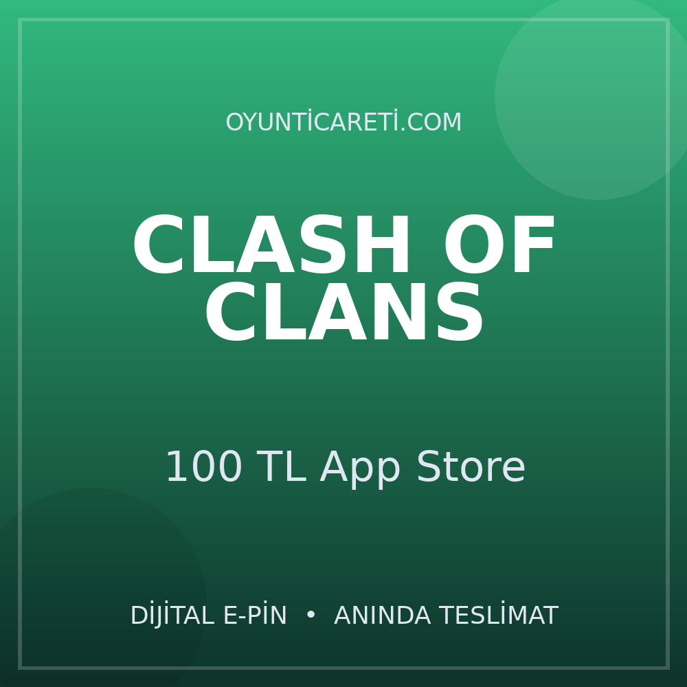 Clash Of Clans 100 TL App Store