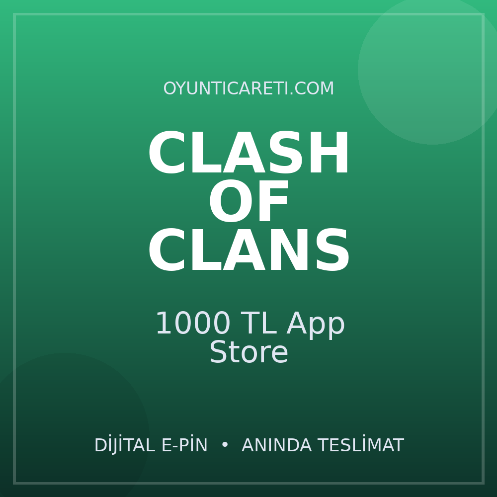 Clash Of Clans 1000 TL App Store
