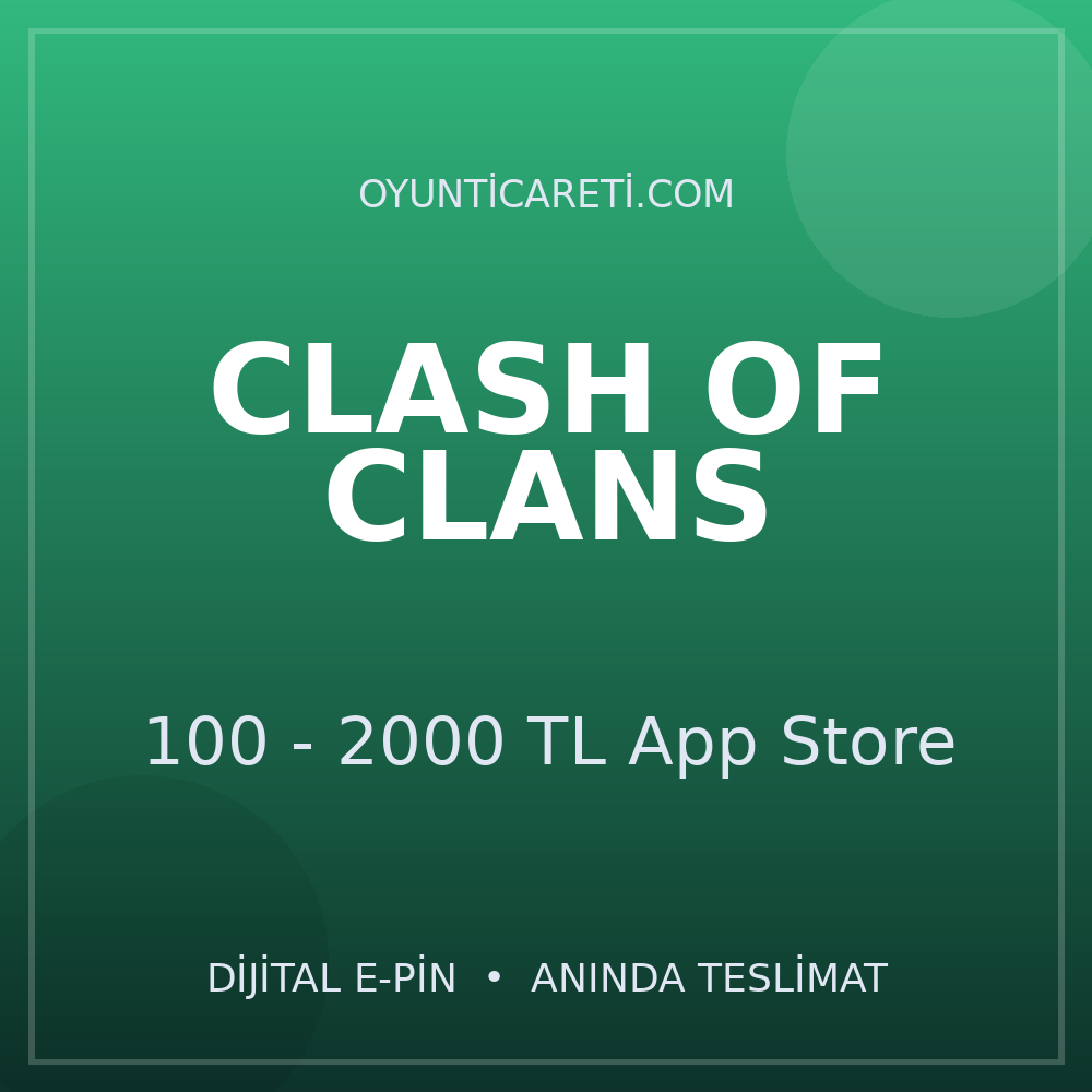 Clash Of Clans 100 - 2000 TL App Store