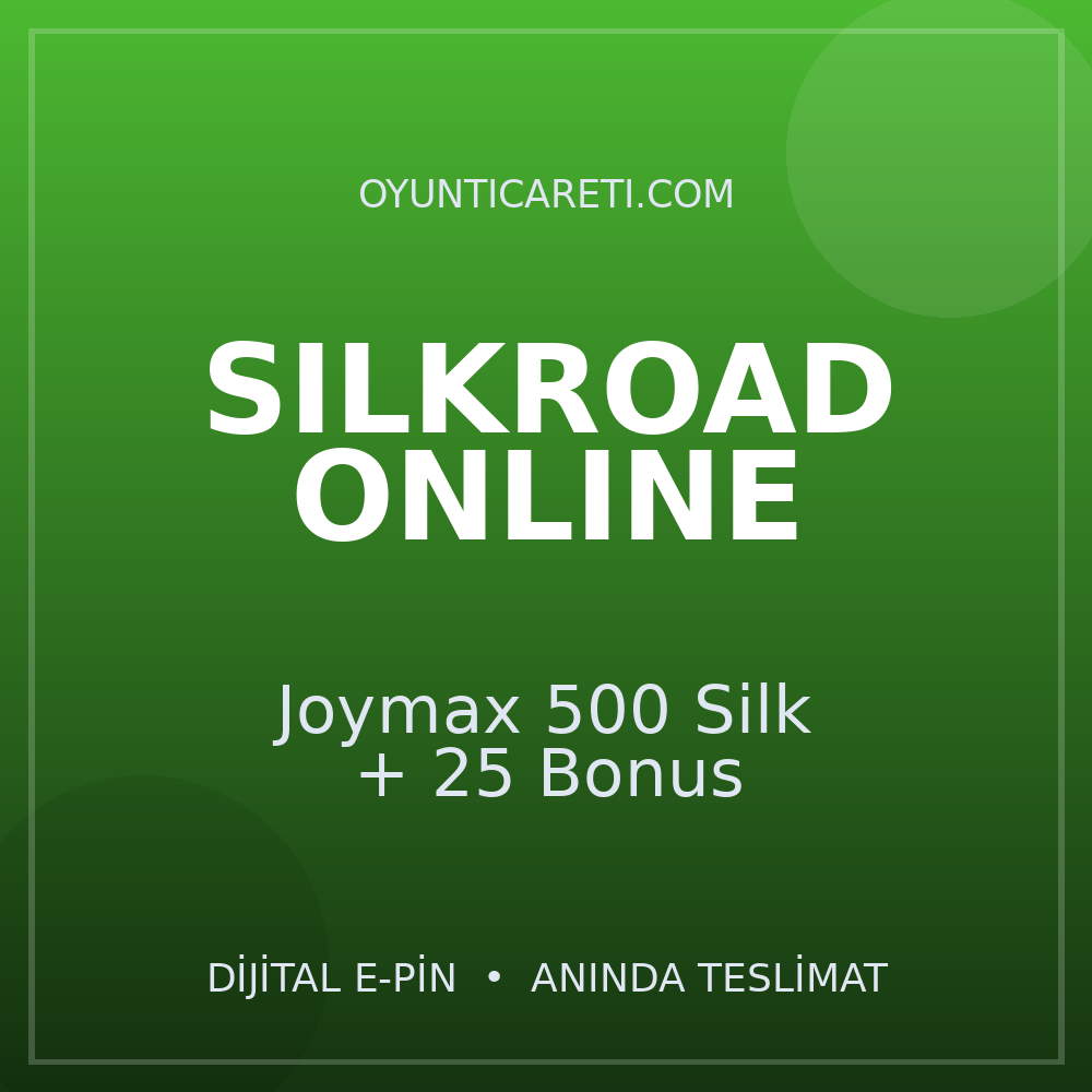 Silkroad Online Joymax 500 Silk + 25 Bonus
