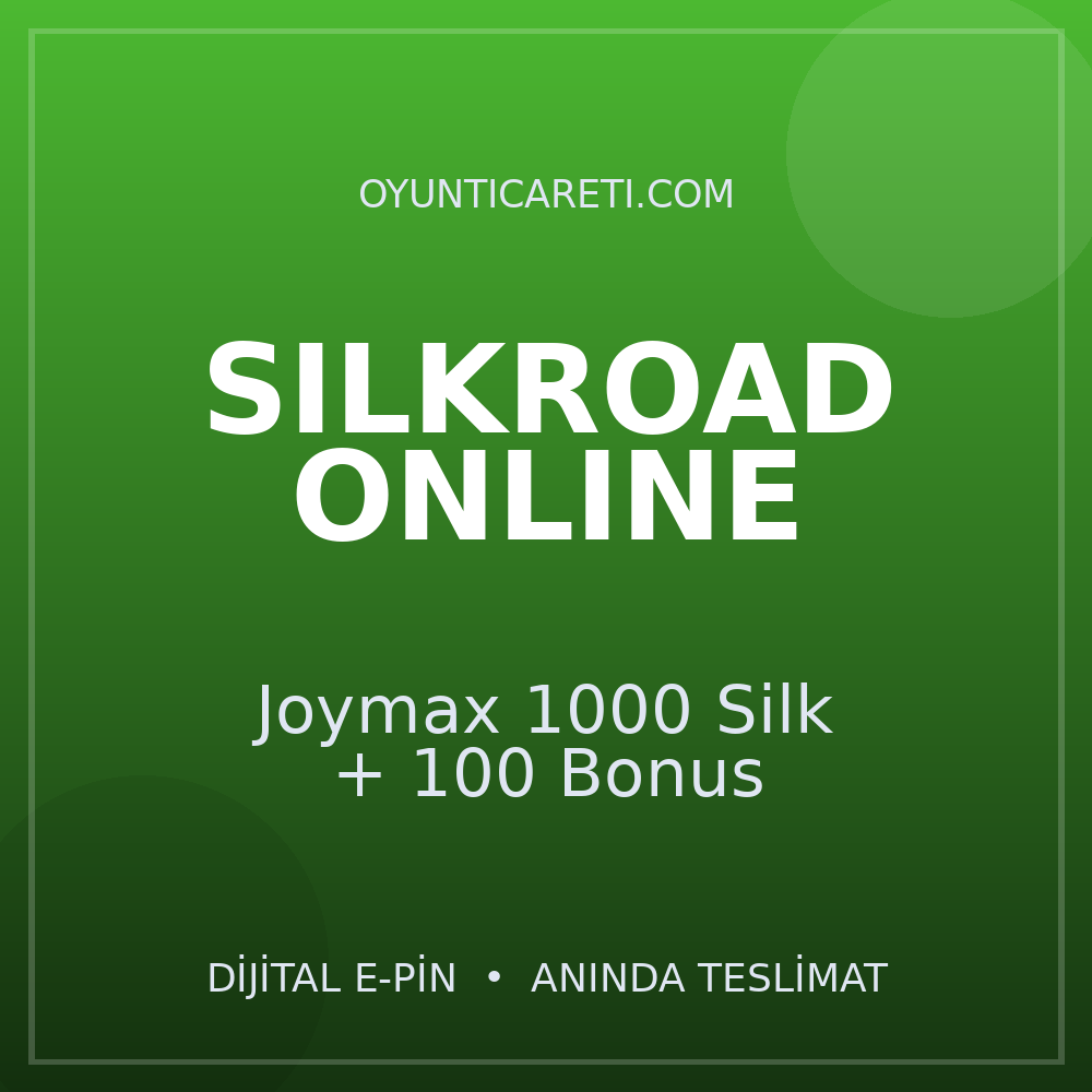 Silkroad Online Joymax 1000 Silk + 100 Bonus