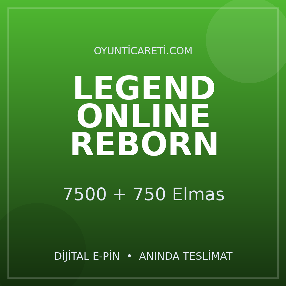 Legend Online Reborn 7500 + 750 Elmas