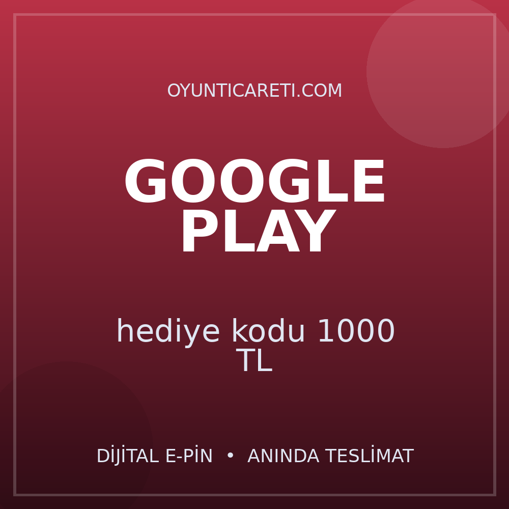 Google Play hediye kodu 1000 TL