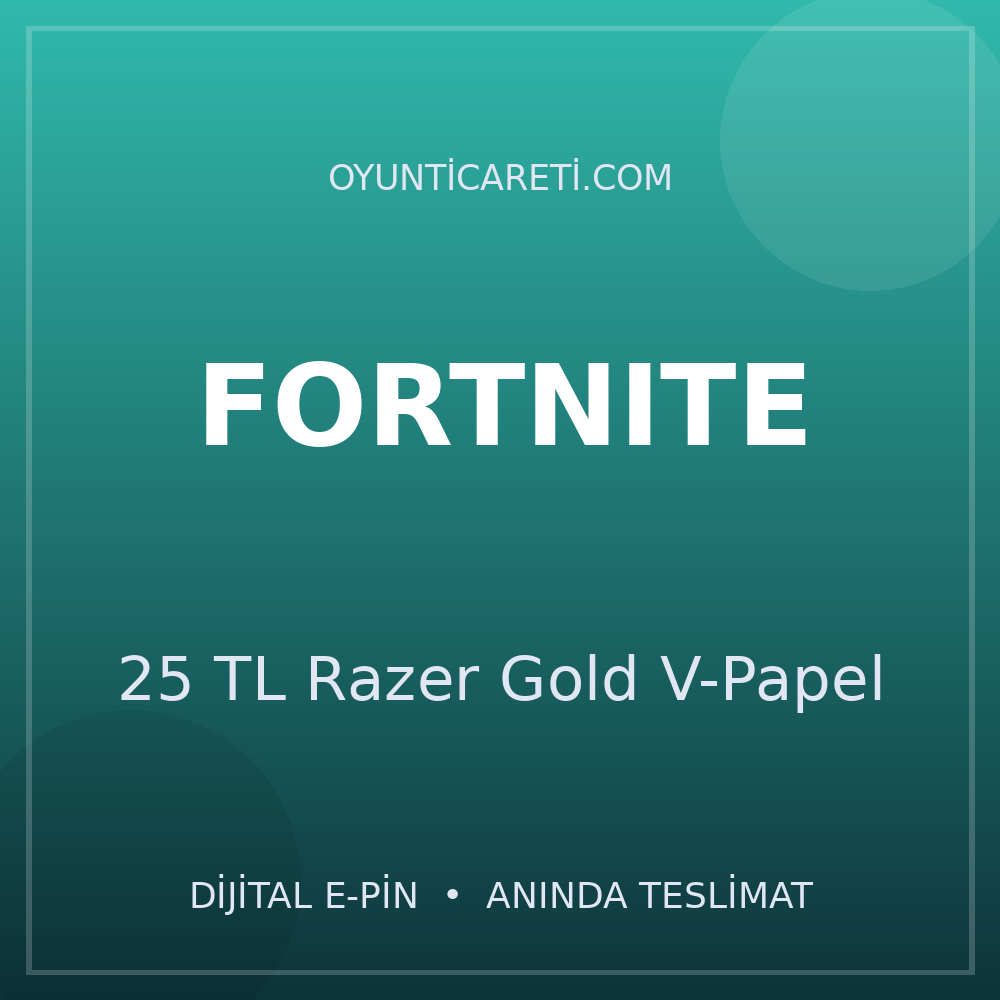 Fortnite 25 TL Razer Gold V-Papel