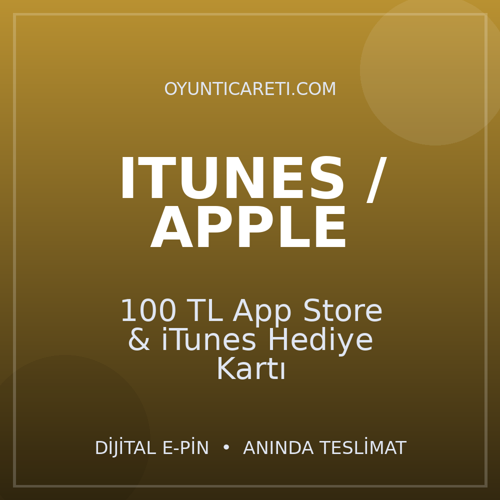 100 TL App Store & iTunes Hediye Kartı