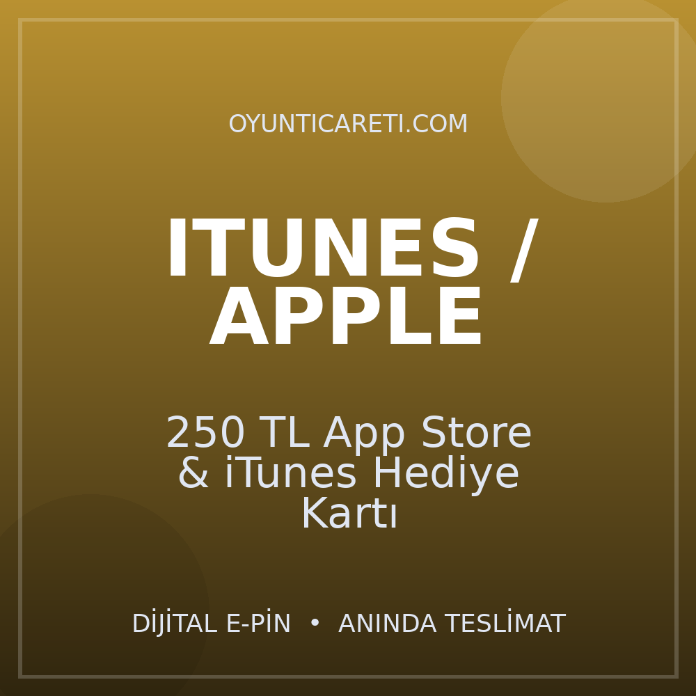 250 TL App Store & iTunes Hediye Kartı