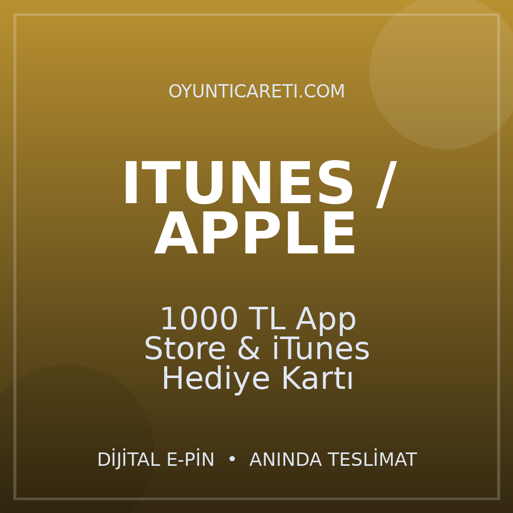 1000 TL App Store & iTunes Hediye Kartı