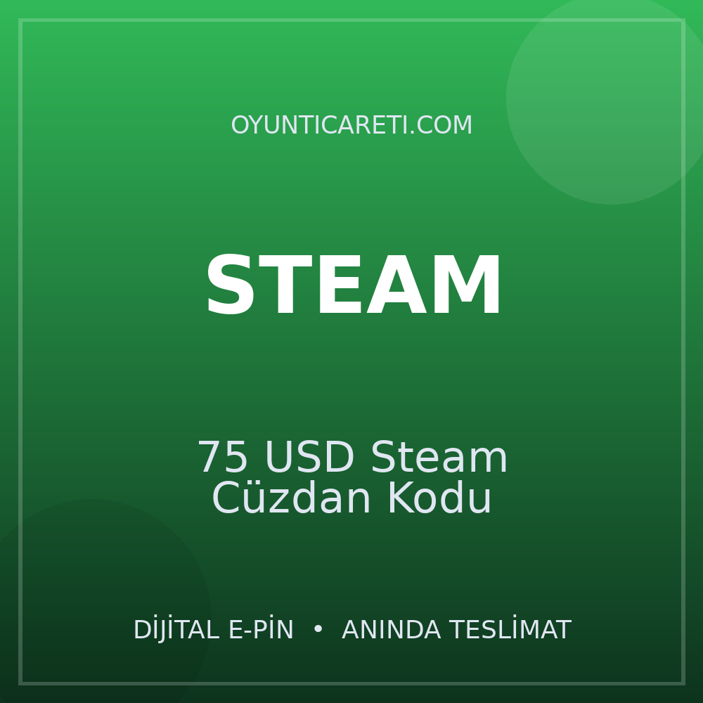 75 USD Steam Cüzdan Kodu