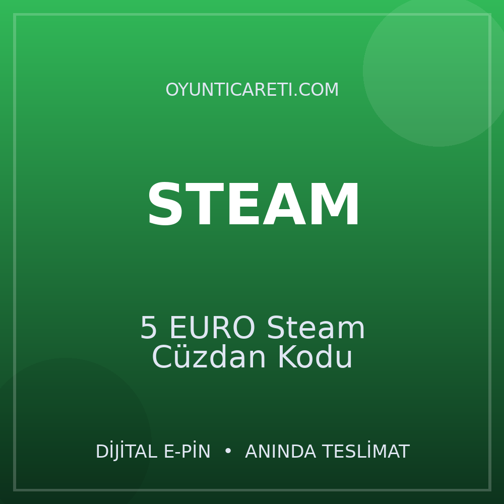5 EURO Steam Cüzdan Kodu