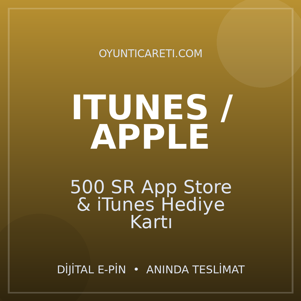 500 SR App Store & iTunes Hediye Kartı