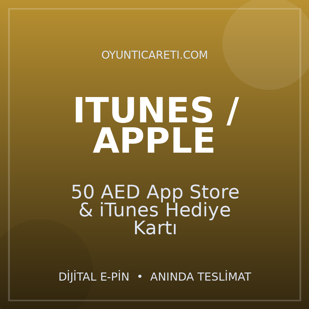 50 AED App Store & iTunes Hediye Kartı