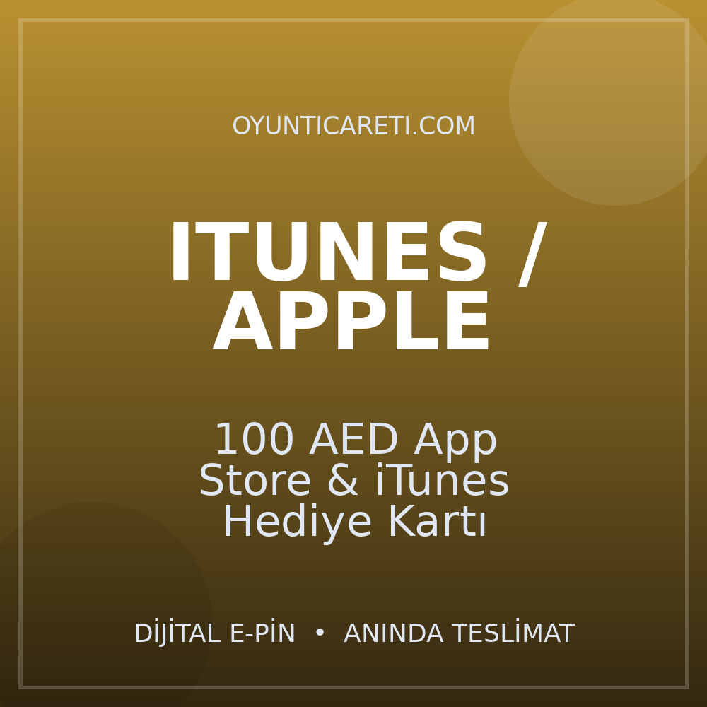 100 AED App Store & iTunes Hediye Kartı