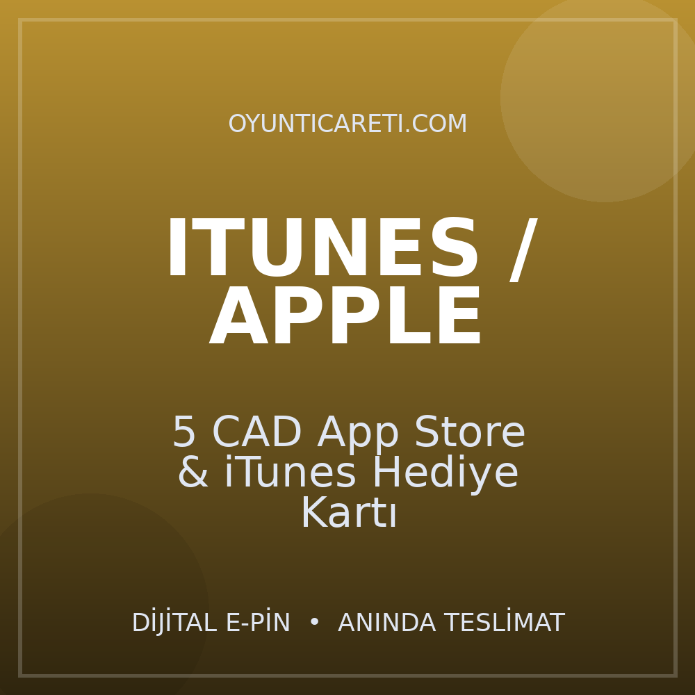 5 CAD App Store & iTunes Hediye Kartı