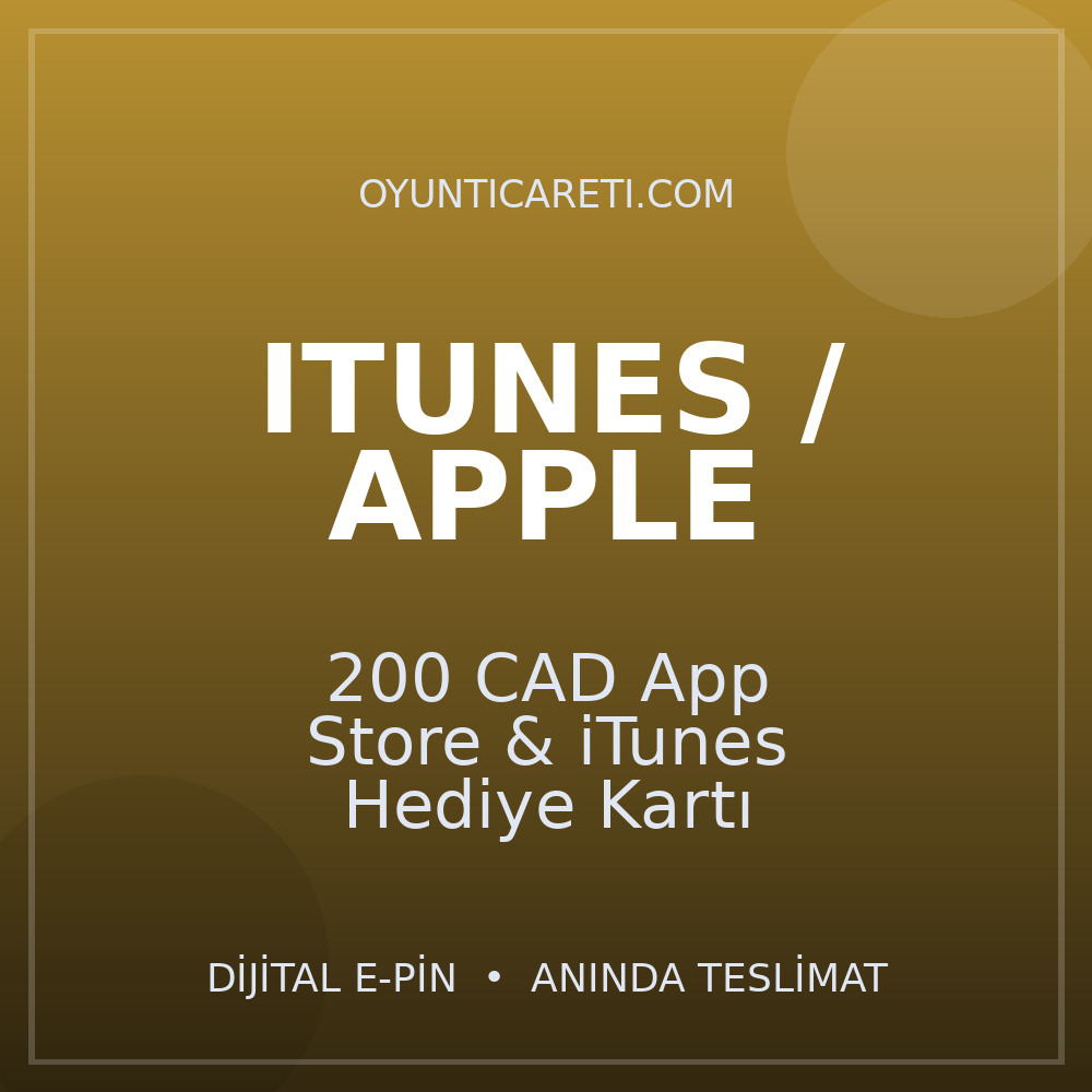 200 CAD App Store & iTunes Hediye Kartı