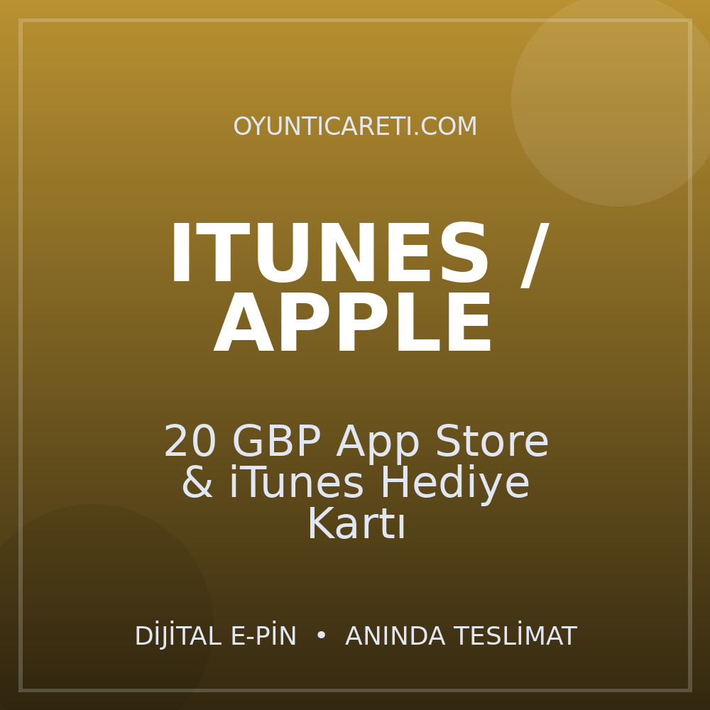 20 GBP App Store & iTunes Hediye Kartı