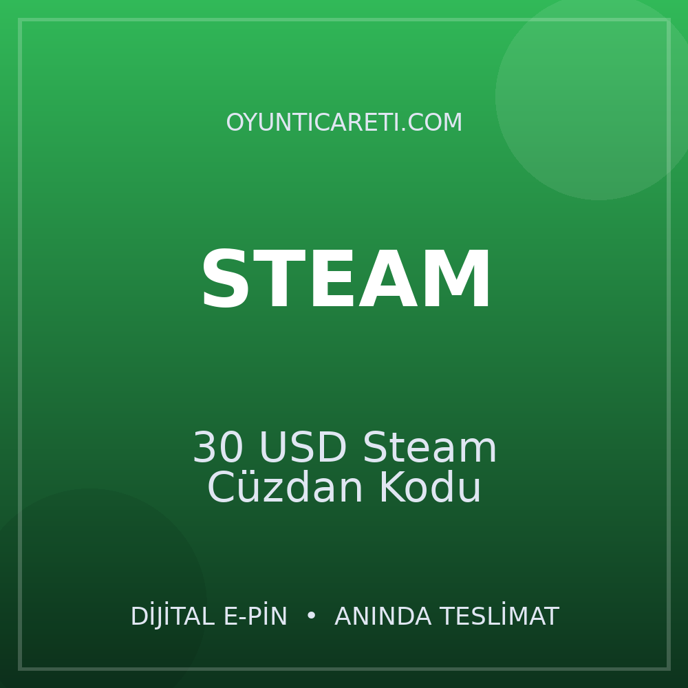 30 USD Steam Cüzdan Kodu