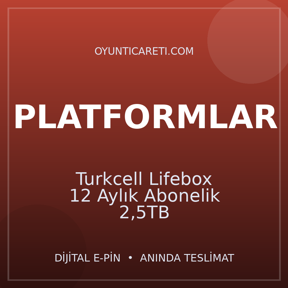 Turkcell Lifebox 12 Aylık Abonelik 2,5TB