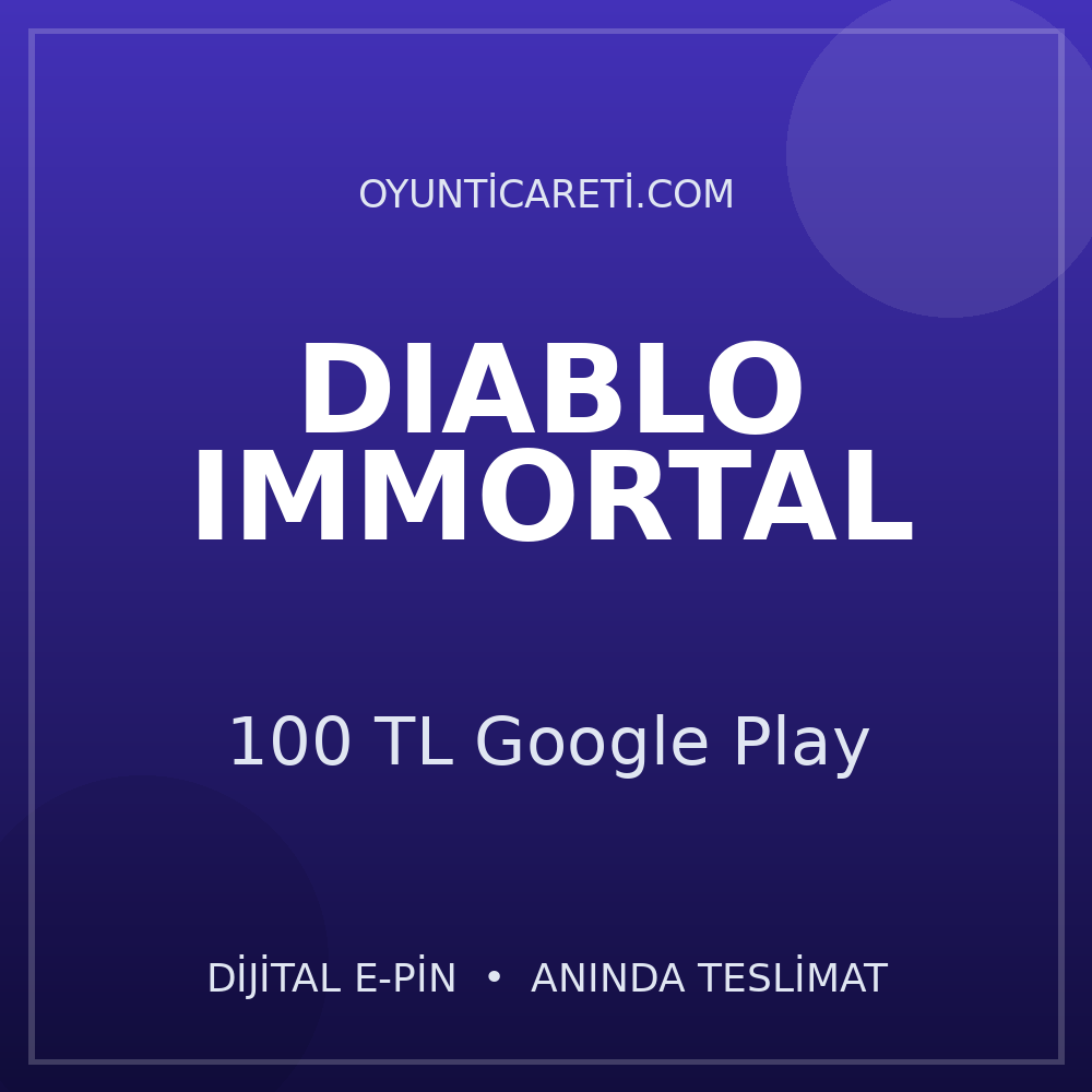 Diablo Immortal 100 TL Google Play