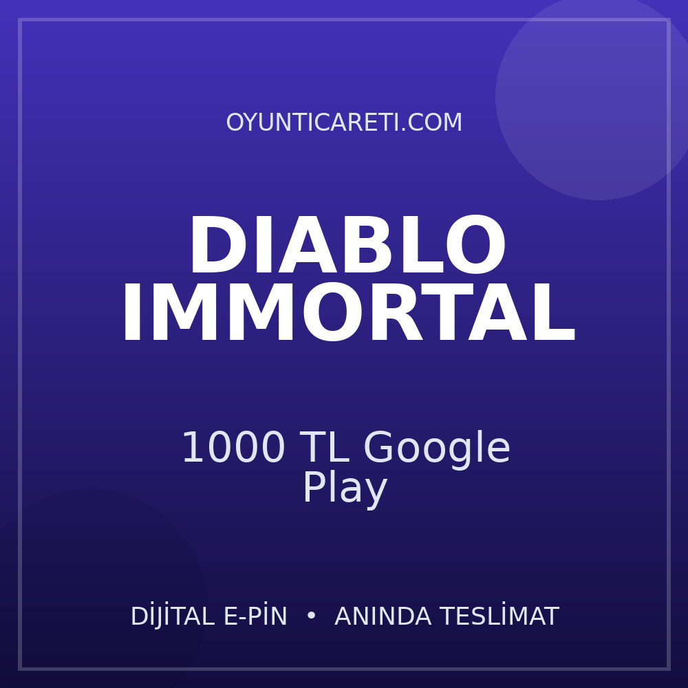Diablo Immortal 1000 TL Google Play